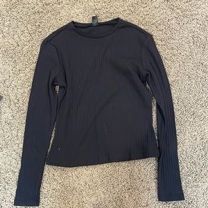 SHEIN ripped black long sleeve